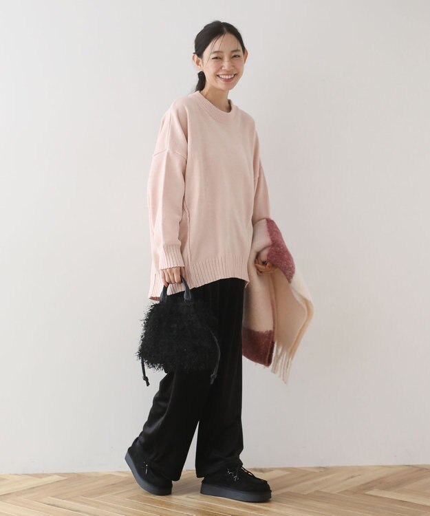 Green Parks リラックスモールニットチュニック Pink