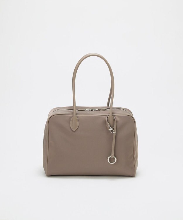 TOPKAPI 【Breath TOPKAPI】PRIM プリム ナイロン ラウンドスクエア ボストン トートバッグ チャーム付き　A4 / 軽量 グレージュ