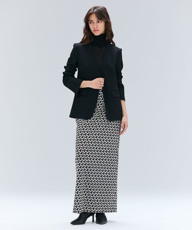 BEIGE， 【洗える】MODESTO / ジャージーストレッチIラインロングスカート Monotone