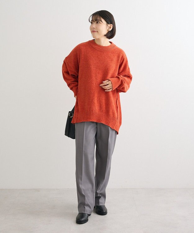 Green Parks リラックスモールニットチュニック Orange