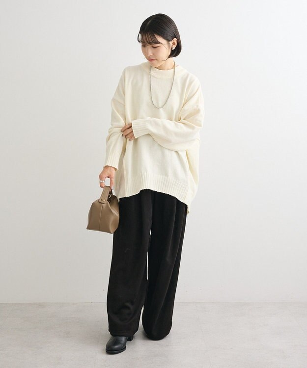 Green Parks リラックスモールニットチュニック Off White