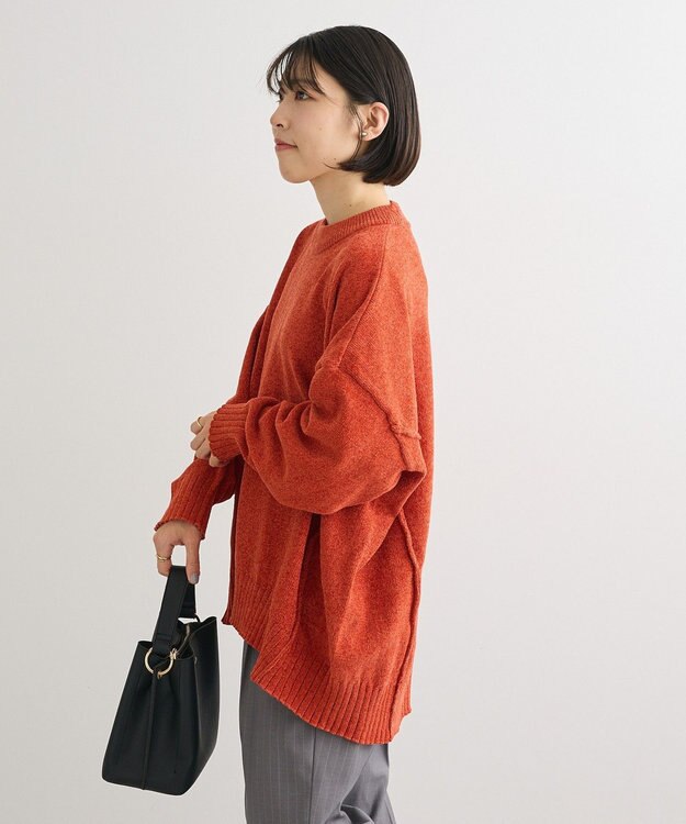 Green Parks リラックスモールニットチュニック Orange