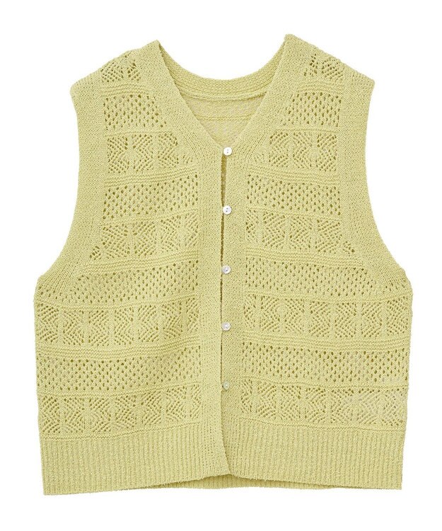 AMERICAN HOLIC 【前後2WAY】レース編みニットベスト Pistachio