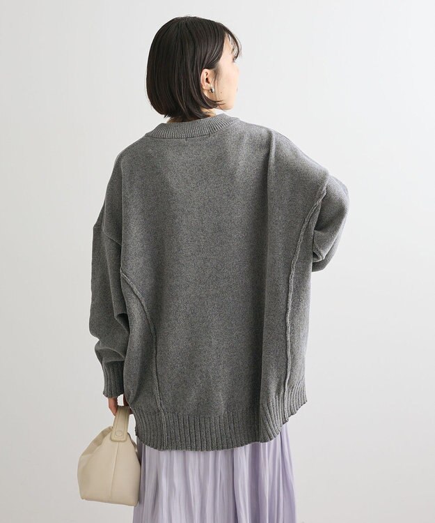 Green Parks リラックスモールニットチュニック Gray