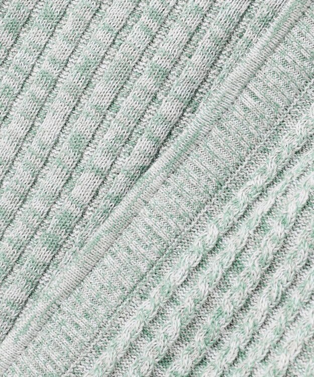 JOSEPH HOMME 【新柄】シルクバルキー　ハイネックジップアップニット スモーキーグリーン系