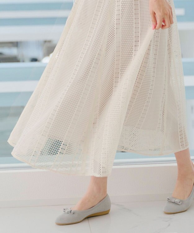 Tiaclasse ラインレーススカート オフホワイト