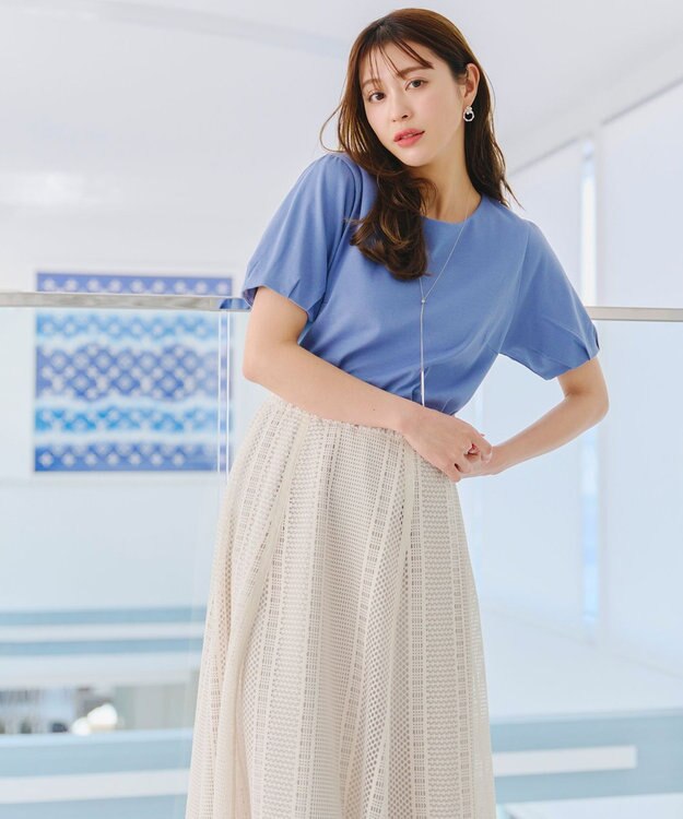 Tiaclasse ラインレーススカート オフホワイト