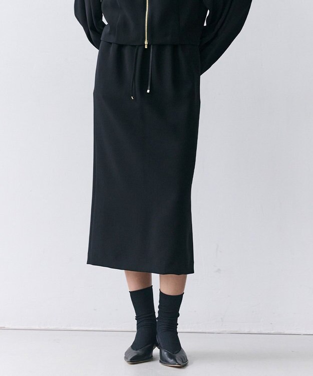 BEIGE， RUE / ドライタッチイージーIラインスカート Black