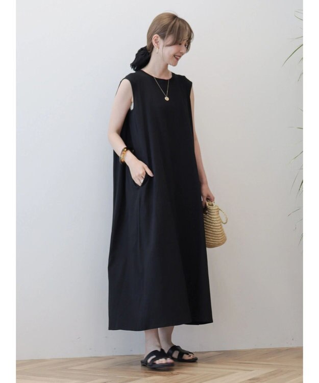 AMERICAN HOLIC ショルダータックノースリーブワンピース Black