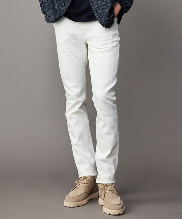 JOSEPH ABBOUD 【キングサイズ・ストレッチ/きれいめコーデに！】2WAY ストレッチ デニム ホワイト系