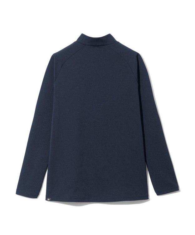 ZERO HALLIBURTON 【雑誌掲載・吸汗速乾・UVケア】 鹿の子 モックネックロングシャツ ZHG-W4A 1b 82872 ゴルフウェア ネイビー