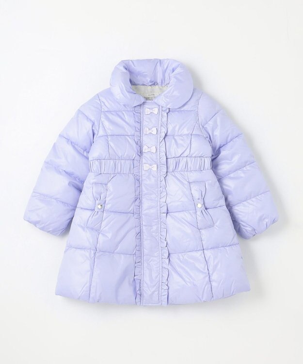 ANY KIDS 【洗濯機OK】中綿 Aライン コート サックスブルー