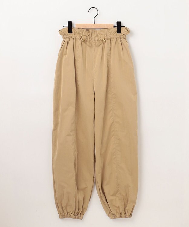 SHARE PARK LADIES ウエストギャザーパラシュートパンツ キャメル系