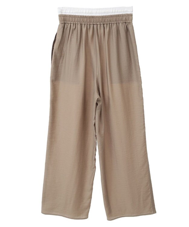 Green Parks 接触冷感ウエストレイヤードツイルパンツ Dark Navy