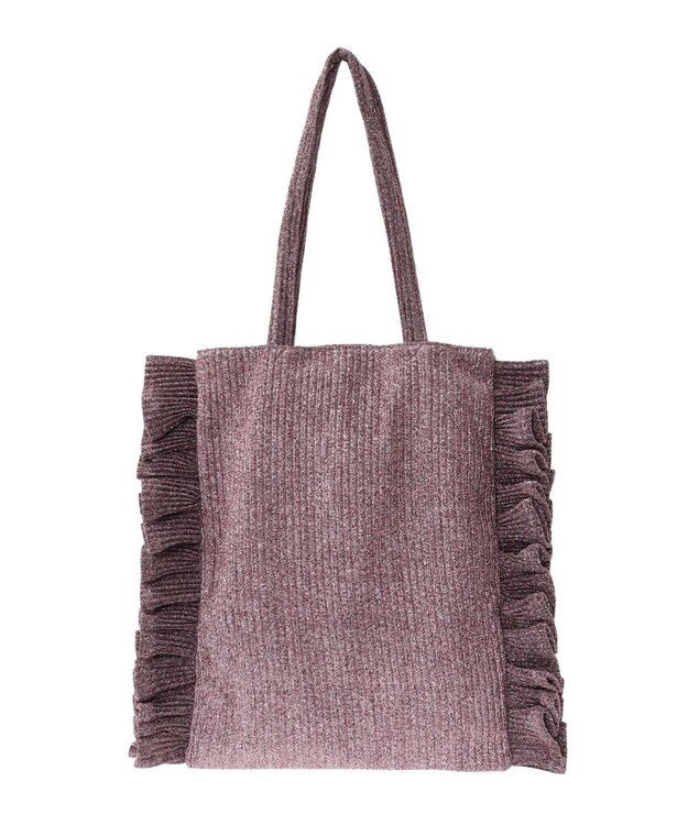 Green Parks ・ＱＵＯＮ　ラメフリルシンプルトート Pink