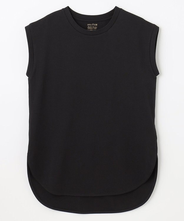 ANY 【抗菌・防臭】プレミアムベーシックノースリーブ Tシャツ ブラック