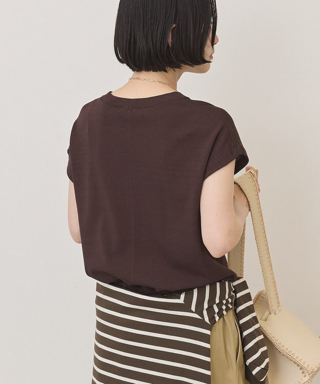 AMERICAN HOLIC フレンチスリーブニットプルオーバー Brown