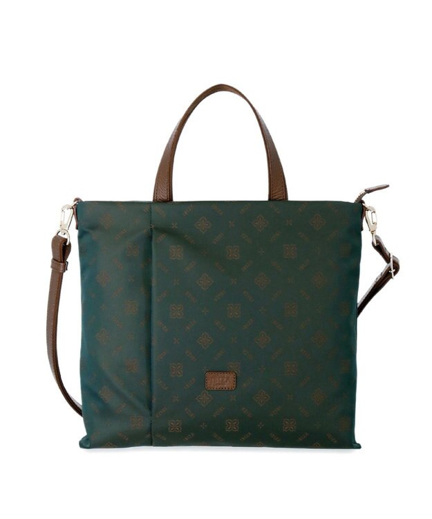 IBIZA ロゴナイロン　2WAYバッグ ダークグリーン