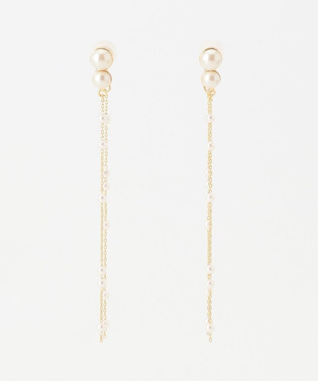 23区 【APPLAUDIR】チェーンパール イヤリング ゴールド系