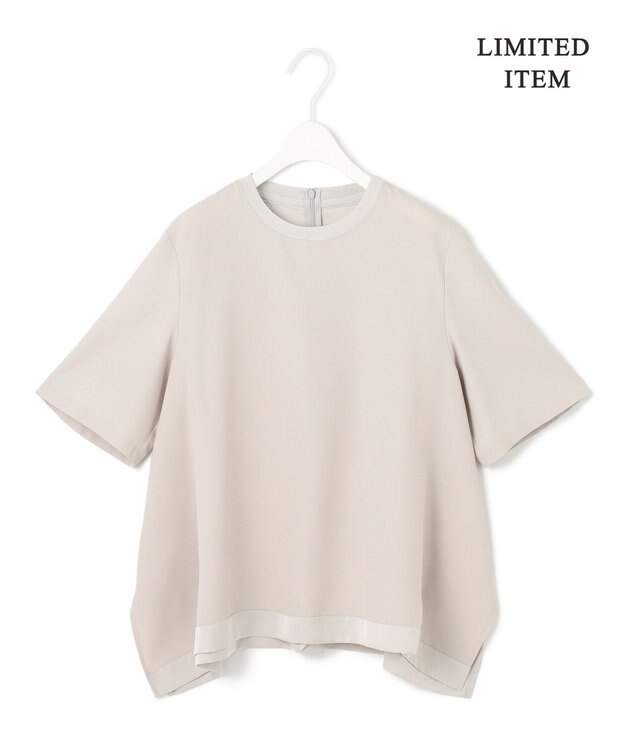 ICB L 【WEB限定・UVケア・速乾・洗える】 FluidBackSatin  Tブラウス トープ系