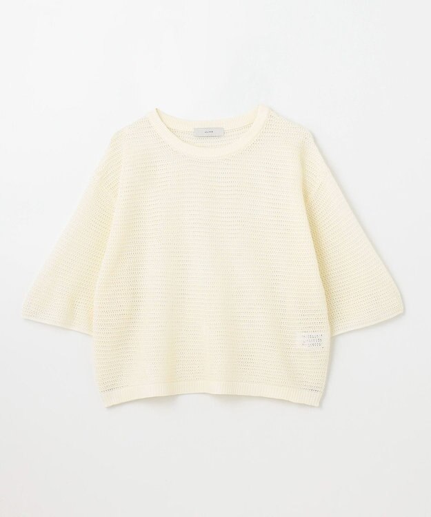 ANY 【洗濯機可/アンチピリング】アイレットメッシュニット オフ