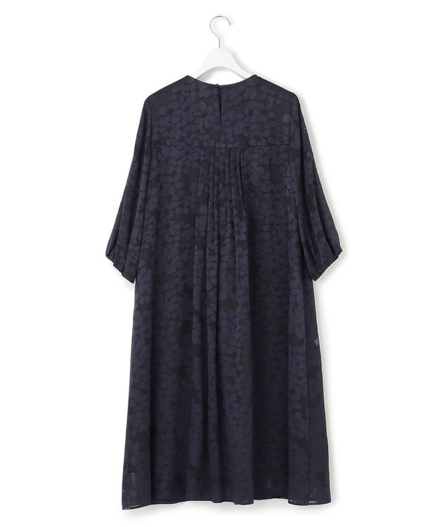23区 L 【APPLAUDIR】フラワーサテンオパール ドレス ネイビー系