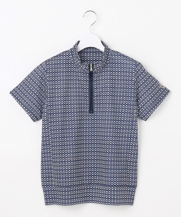 23区GOLF 【WOMEN】モノグラム柄 ハーフジップカットソー ネイビー系5