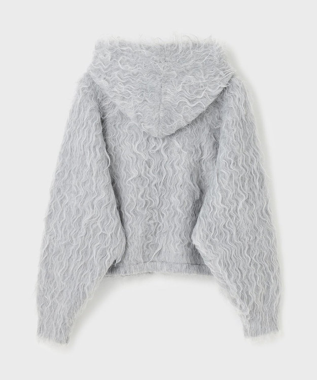 GRACE CONTINENTAL 起毛ニットパーカー グレー