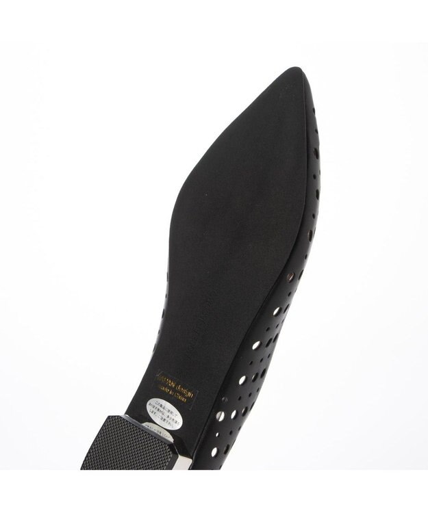 MODE ET JACOMO <MODE ET JACOMO>柔らかパンチングフラットパンプス ブラック