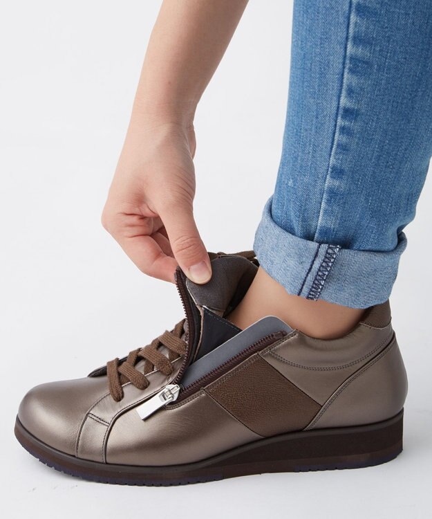 asics ペダラ ダークブラウン レザー サイドジップ 美品asics ✨pedalaレザースニーカー ダークブラウン 28cm - メルカリ