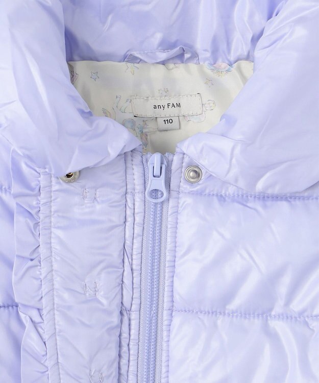 ANY KIDS 【洗濯機OK】中綿 Aライン コート サックスブルー