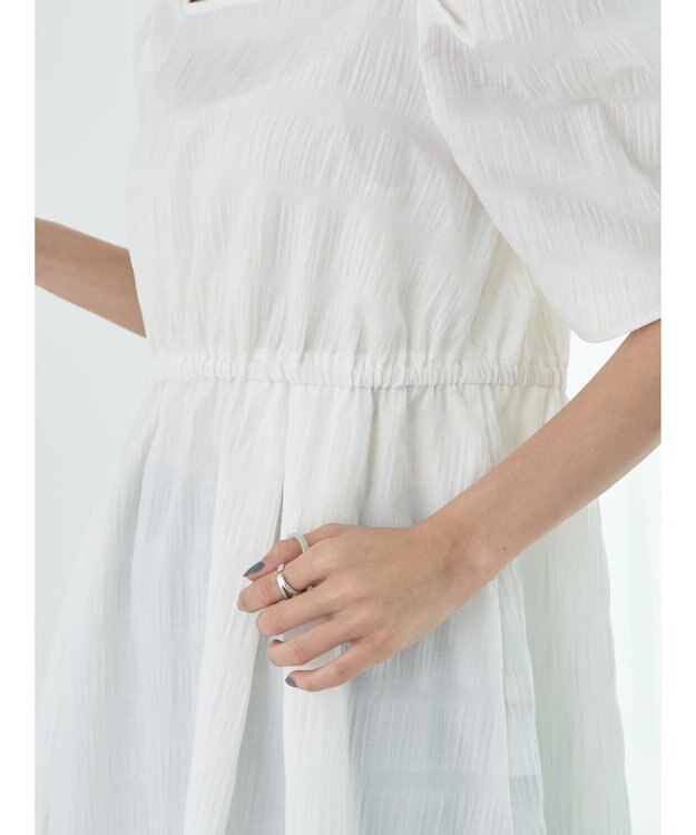 earth music&ecology スクエアネックチュニック Off White