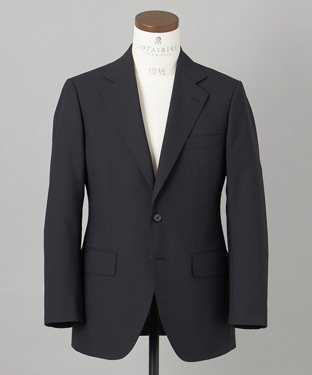 GOTAIRIKU フォーマルシーンにも対応可【ロングシーズン対応】WOOL×POLYESTER ベーシックスーツ（ブラック） ブラック系