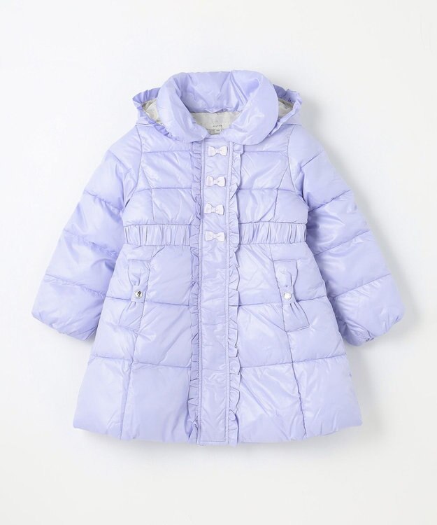 ANY KIDS 【洗濯機OK】中綿 Aライン コート サックスブルー