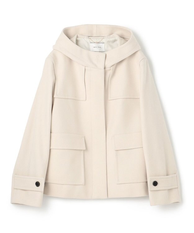 BEIGE， 【S-size】CHABANAIS / フーデットコート Ecru