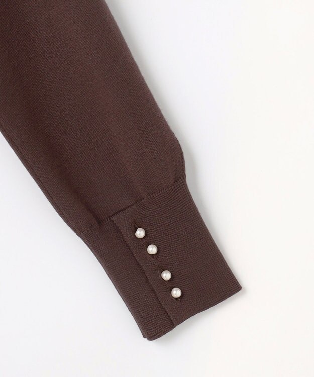 組曲 【WEB限定】スムースストレッチニット ワンピース ダークブラウン系