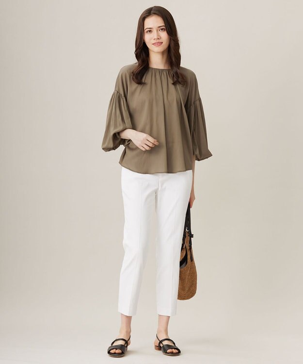 自由区 L 【接触冷感・UVカット・吸水速乾】シェルタリングオックステーパード パンツ オフ