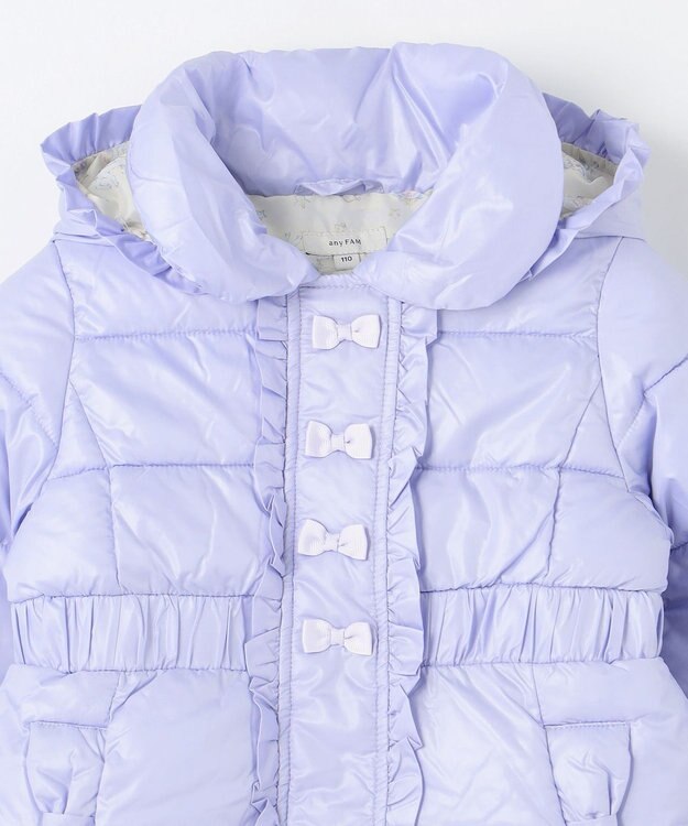 ANY KIDS 【洗濯機OK】中綿 Aライン コート サックスブルー