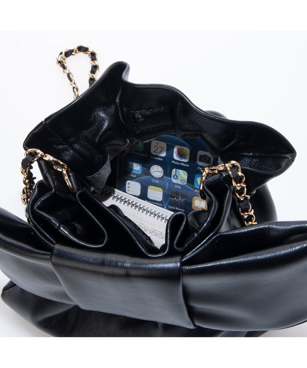 UNBILLION カカトゥ kakatoo / リボンチェーンショルダー ブラック