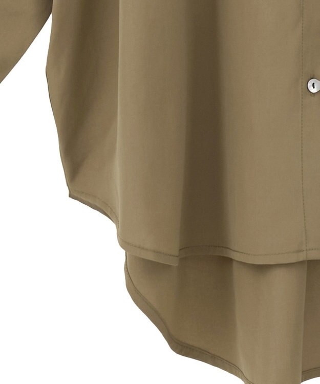 YECCA VECCA バックギャザーロングシャツ Dark Beige