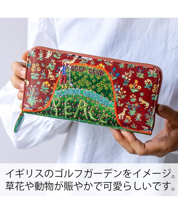 tsumori chisato CARRY ガーデンゴルフクラブ ラウンドファスナー長財布 ブラウン