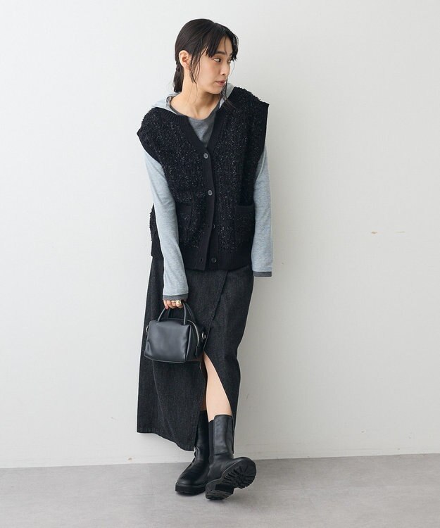 CRAFT STANDARD BOUTIQUE レイヤード風フード付きプルオーバー Gray