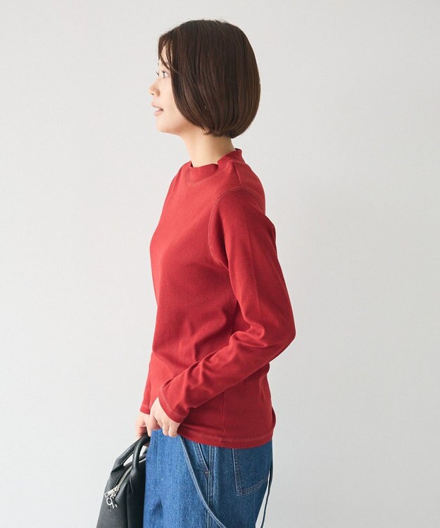 CRAFT STANDARD BOUTIQUE スパンフライスハイネックTEE Dark Red