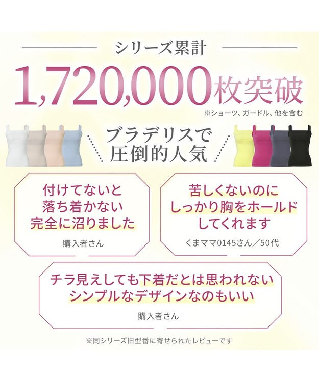 BRADELIS New York 【BRADELIS NewYork peace】綿混楽々バストキープブラキャミ24 ブラデリス 綿混素材で快適に補正 ブラトップ DB524203 パイナップル