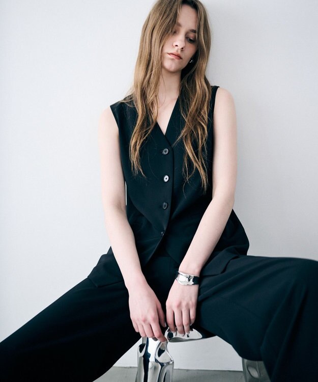 uncrave クールタッチツイル ジレ ブラック