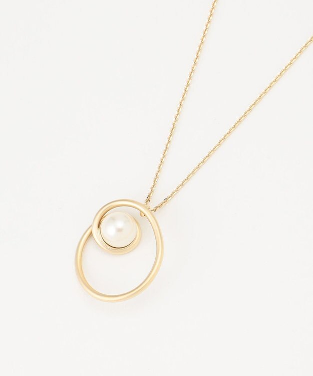 J.PRESS LADIES カーブパール ネックレス ゴールド系