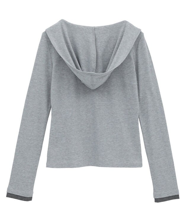 CRAFT STANDARD BOUTIQUE レイヤード風フード付きプルオーバー Gray