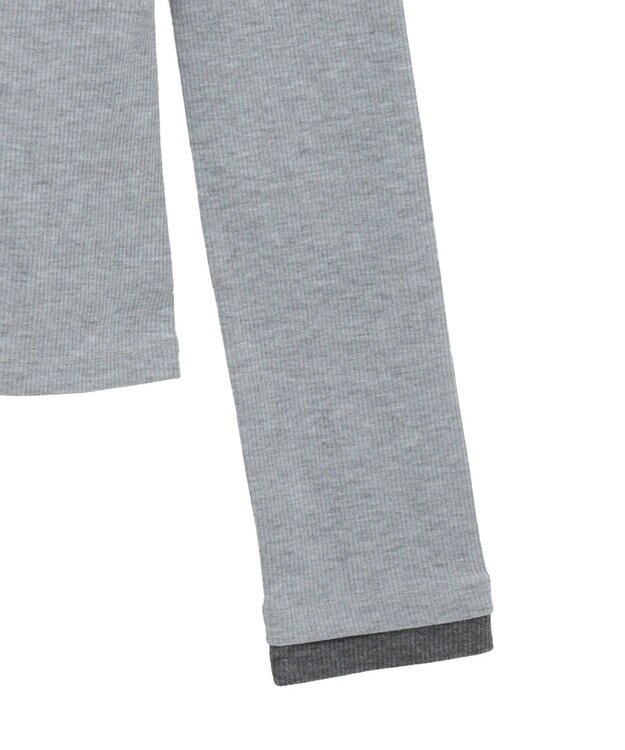 CRAFT STANDARD BOUTIQUE レイヤード風フード付きプルオーバー Gray