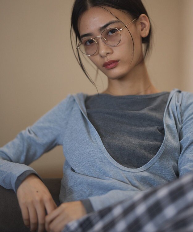 CRAFT STANDARD BOUTIQUE レイヤード風フード付きプルオーバー Gray