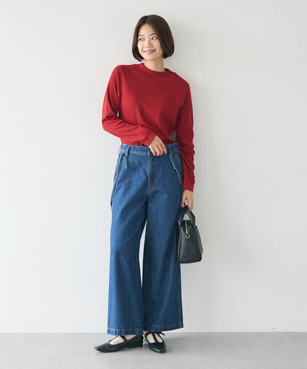 CRAFT STANDARD BOUTIQUE スパンフライスハイネックTEE Dark Red